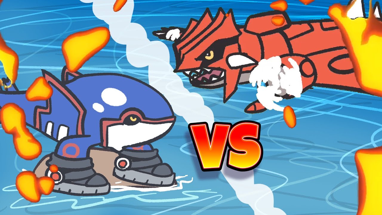カイオーガラレーロvsヘビーボンバルディーノグラーディーロ/Kyogrelalero Kyogrelala vs Heavybombardino Groudilo【ポケミーム】