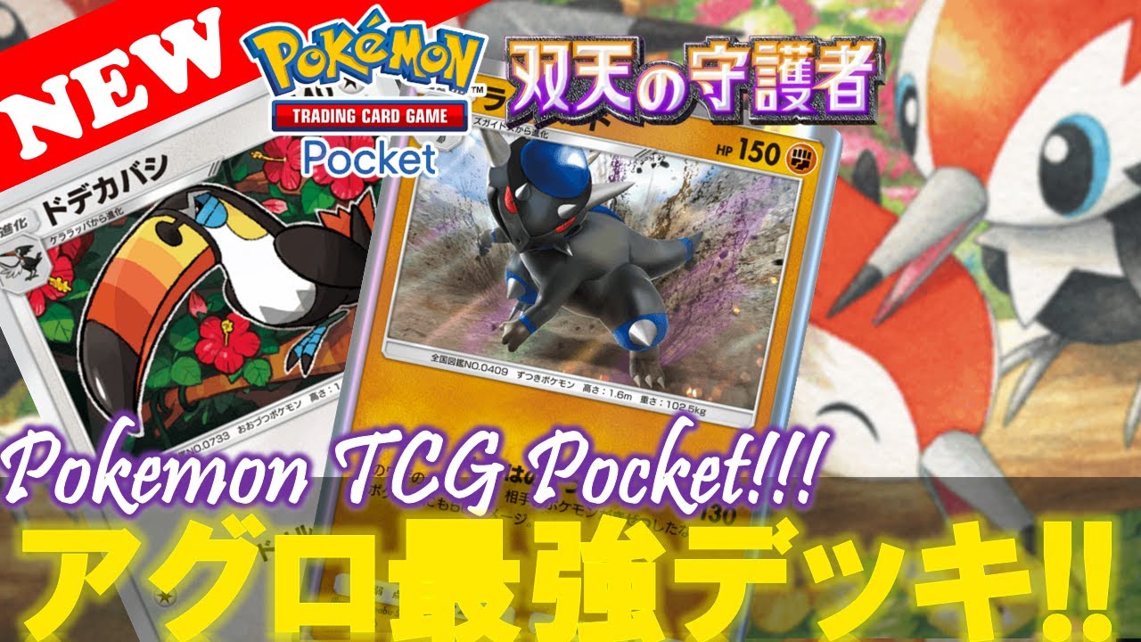 【ポケポケ】アグロ最強『ドデカバシ&ラムパルド』デッキの回し方‼️【デッキ紹介! No.10】【双天の守護者】【Pokemon TCG Pocket】