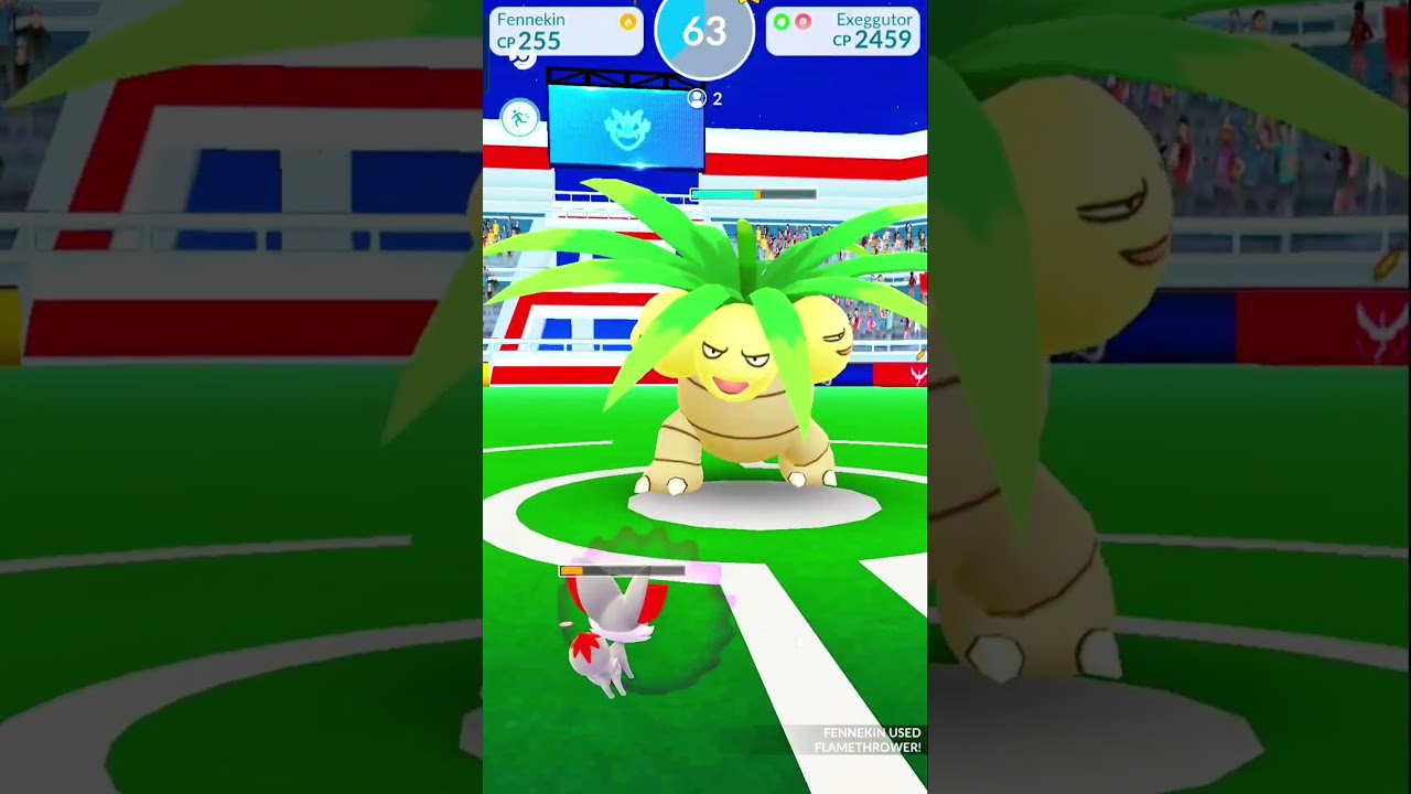 FENNEKIN 🔥 VS EXEGGUTOR POKEMON BATTLE #shortsfeed #Explore