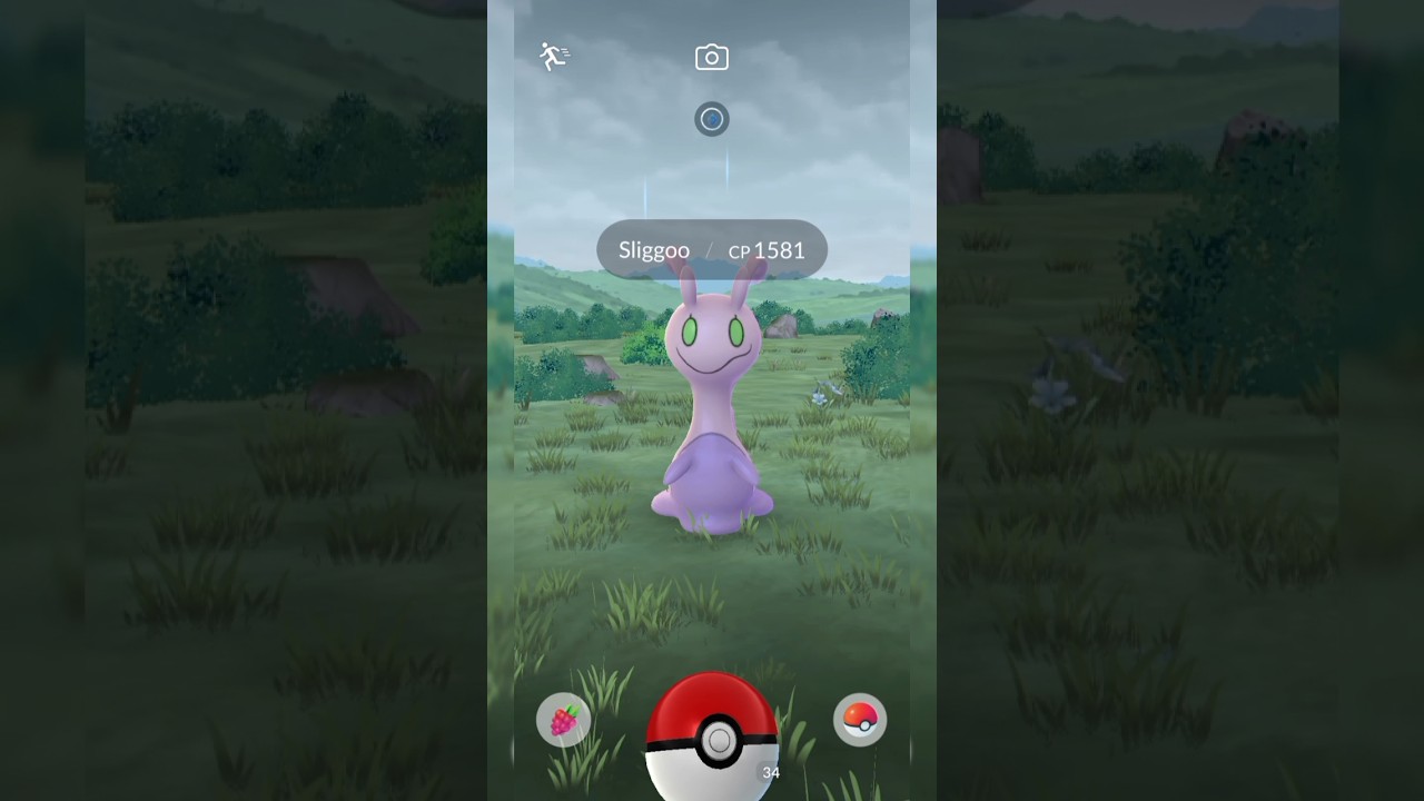 Catching a Sliggoo pokemon go for the first time #pokemon #pokemongo