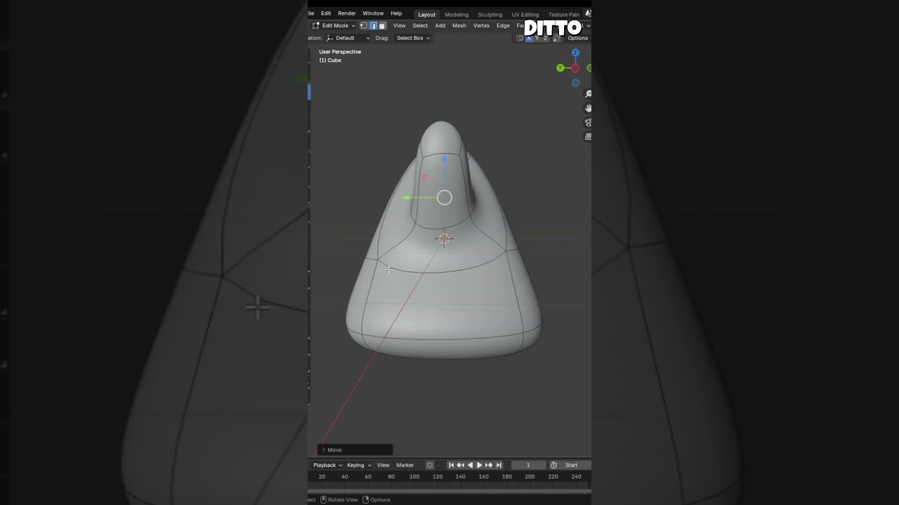 modelando #ditto #pokemon #blender #3danimation #tutorial #shorts godotengine #blendergameengine