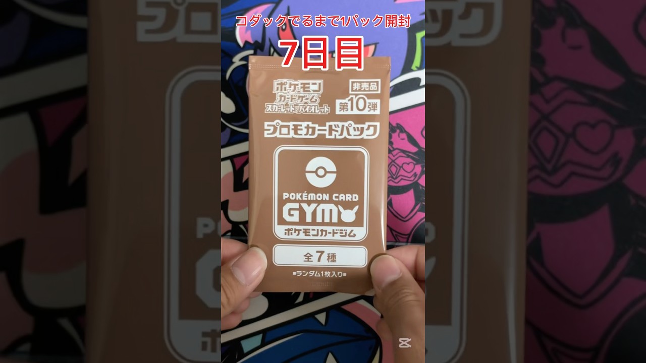 【ポケモンカード】 ジムプロモでコダックが出るまで1パック開封 7日目 #ポケモンカード #ポケカ #コダック #毎日開封 #ポケモンカード毎日開封 #ポケカ開封 #プロモパック