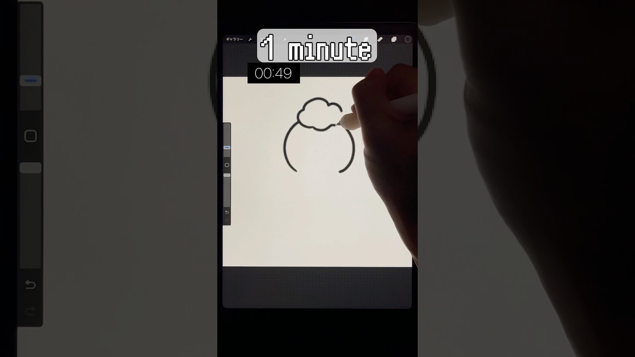 フワンテを1分で描いてみたかった Drawing Drifloon in 1 minute #イラスト #ポケモン #ポケポケ #shorts