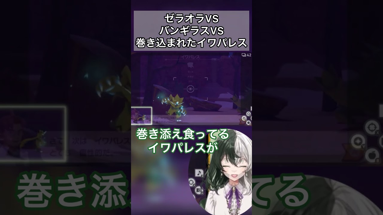 ゼラオラVSバンギラスVS巻き込まれたイワパレス #shorts #pokemon #vtuber