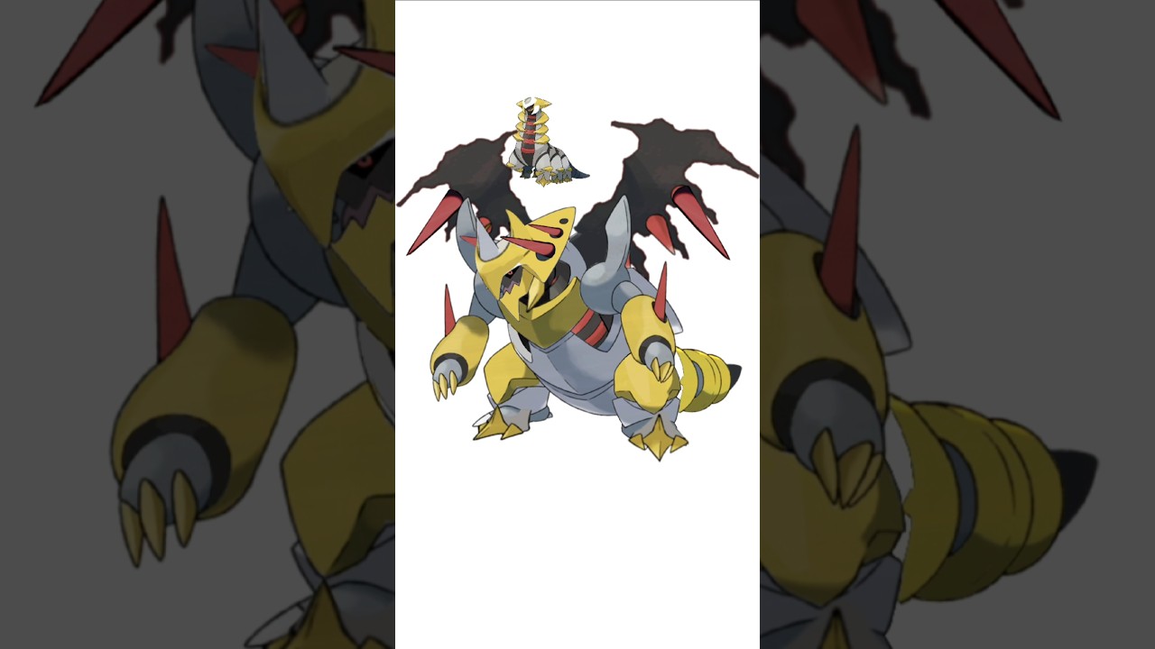 メガボスゴドラ＋ギラティナ合成。金鎧獣　#ポケモンフュージョン #改造ポケモン  #伝説のポケモン #最強ポケモン #pokemon