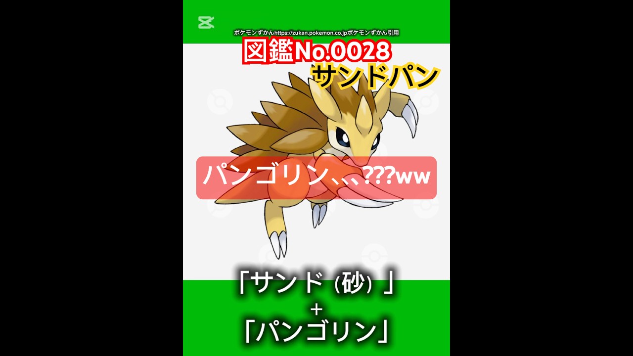 ポケモン雑学【サンドパン】#ポケモン #pokemon #pokémon #ポケポケ #ポケモンgo   #ポケモン雑学 #ポケモンカード #ポケモンsv #anime  #サンドパン #パンゴリン