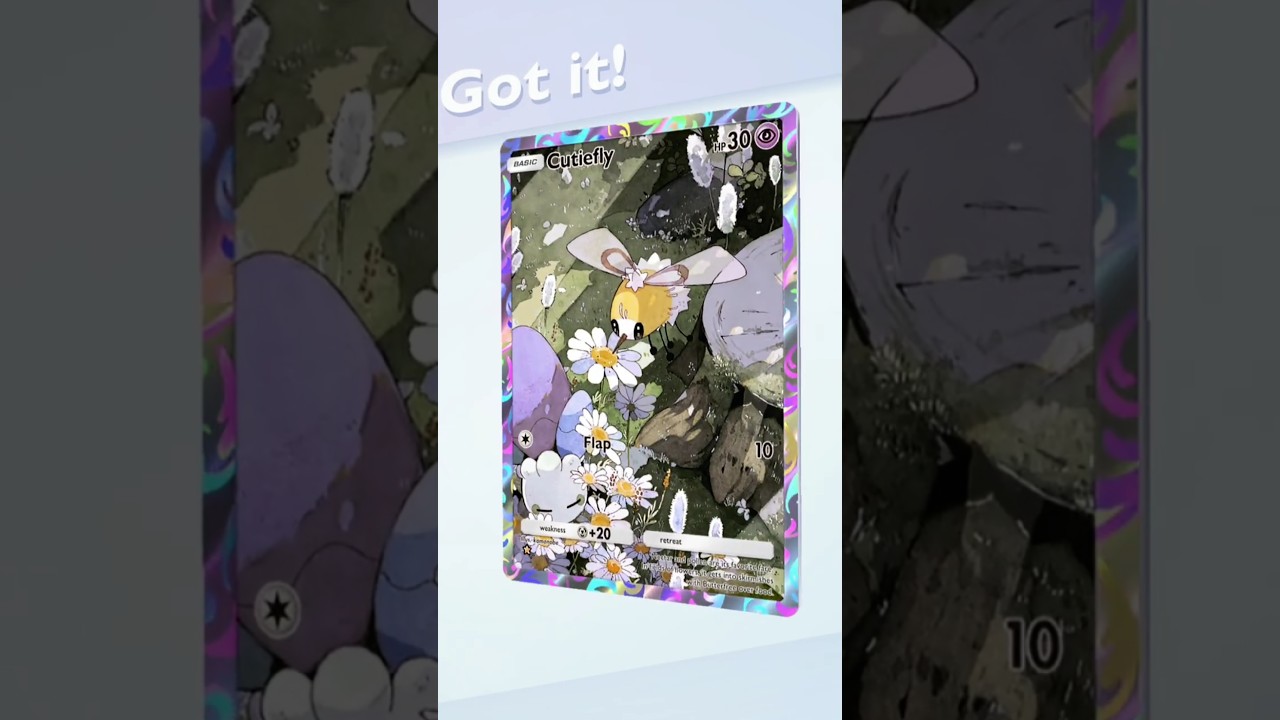 Cutiefly Pokemon TCGP #cutiefly #pokemon #pokémon #tcgpokemon #tcg #pokemoncards