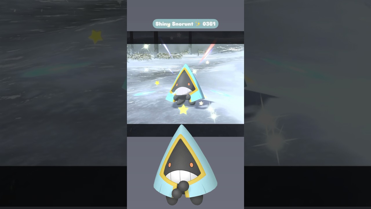Shiny Snorunt ✨ 0361 caught in Pokemon Legends Arceus in the wild