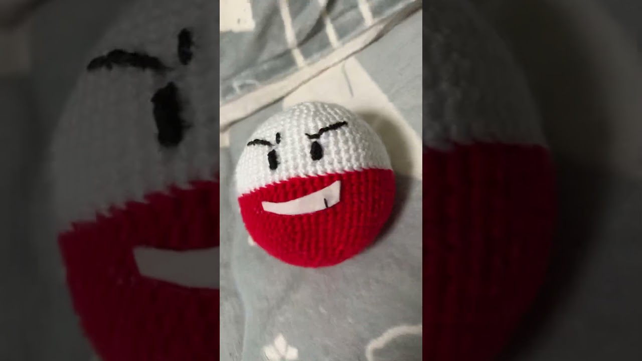 ポケポケのアレ参考に作ってみた！　#あみぐるみ #マルマイン #ポケモン  #ポケポケ