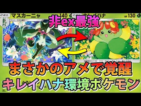 【ポケポケ】誰も知らないキレイハナ覚醒！化物にやったポケモン!!環境でも戦える!!"キレイハナ＆マスカーニャ"爆誕！【カード紹介】