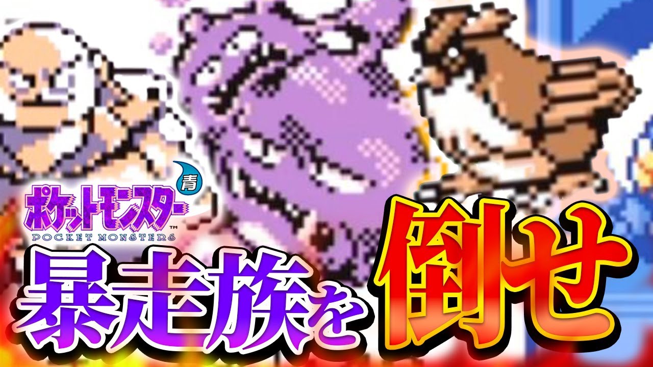 #11【無理ゲー】ポッポだけで全クリアするポケモン青【暴走族をやっつけろ！】【ゲーム実況】【縛りプレイ】