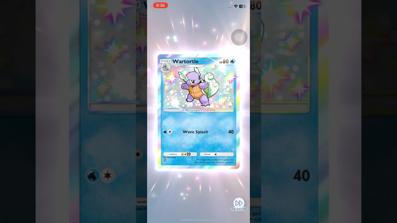 Pokémon TCG Pocket - Collection Shiny Card/Shiny Wartortle #53 #pokemontcg