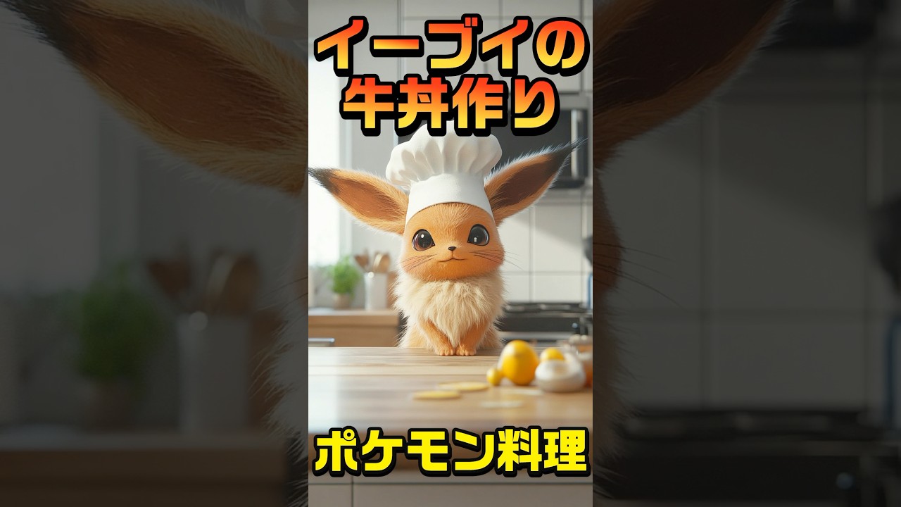 【ポケモン料理】イーブイシェフが牛丼の作り方を教えて下さるそうです #ポケモン #pokemon #料理 #cooking