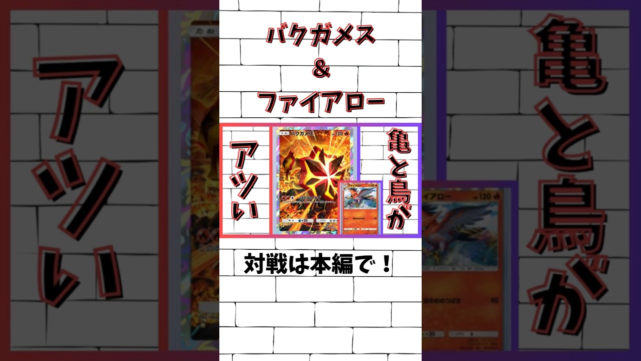【ポケポケ】デッキ紹介！バクガメス＆ファイアロー！ #ポケポケ#shorts