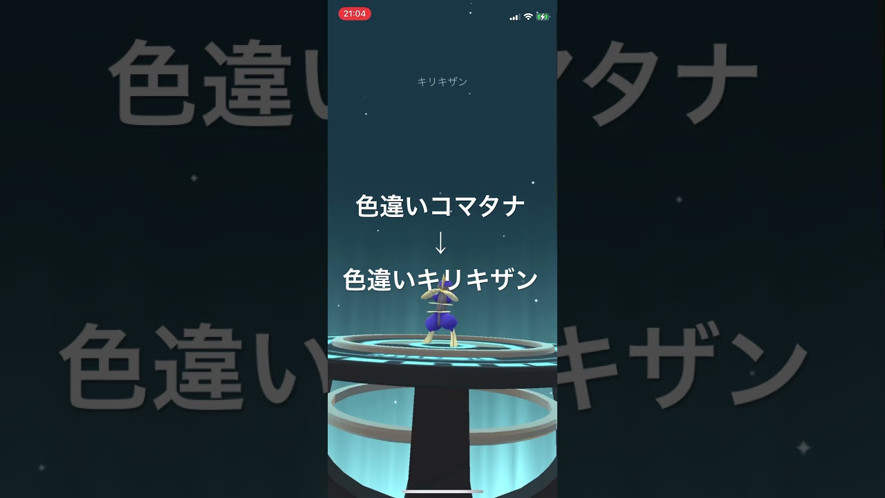 ポケモンGO 色違いコマタナを色違いキリキザンへ進化！ #pokémon #ポケモン #ポケモンgo #pokemongo #ポケgo
