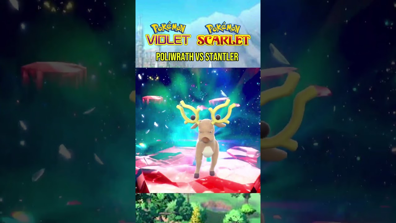 Poliwrath vs Stantler #pokemon #pokemonscarletandviolet #pokemonraid #pokemonshiny #pokemoncommunity