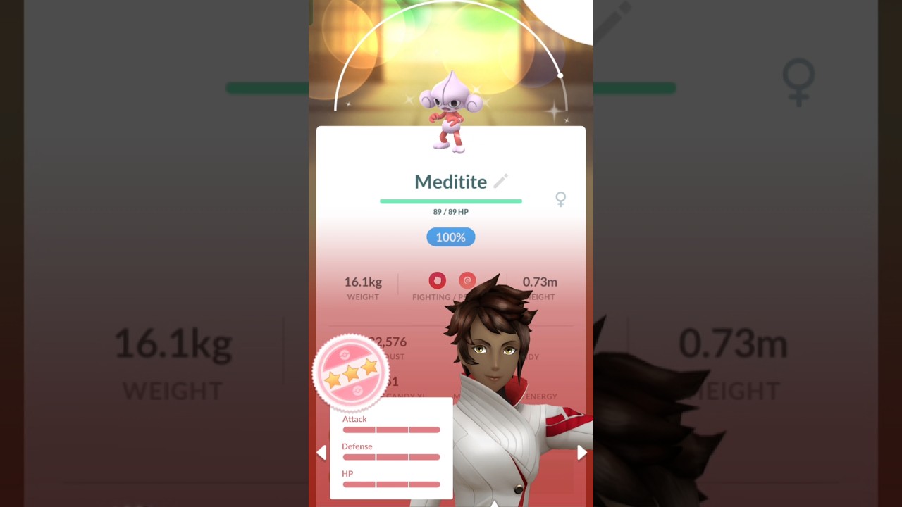 🔴Meditite 4* ✨in Pokemon go 🎮🔥  #likes ❤️& subscribe 👍 #likes❤️#pokemon go 😎