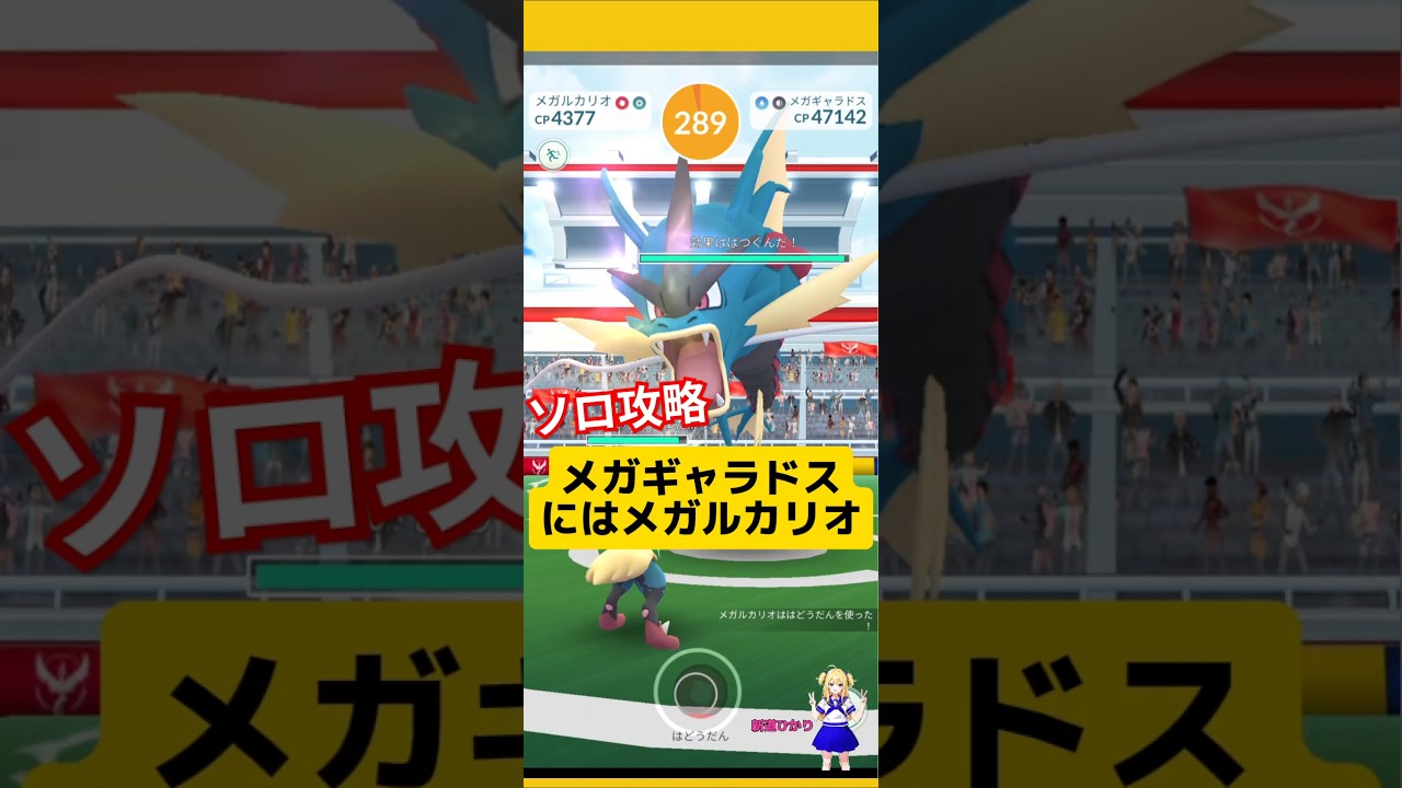 メガギャラドスのソロ討伐結果！攻略ポイント、基本情報〜#ポケモンgo #メガギャラドス #ソロ討伐 #メガルカリオ #メガレイド #pokemongo #新道ひかり