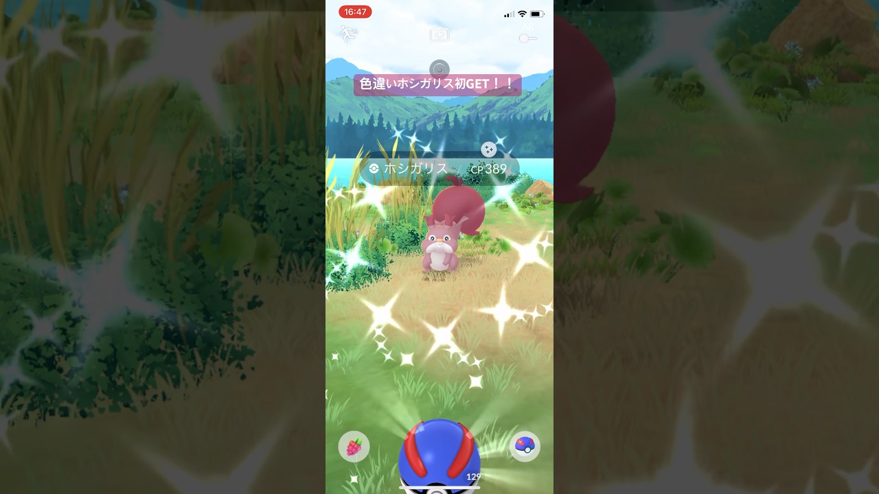 ポケモンGO色違いホシガリス初GET！！#ポケモン #ポケモンgo #pokemongo