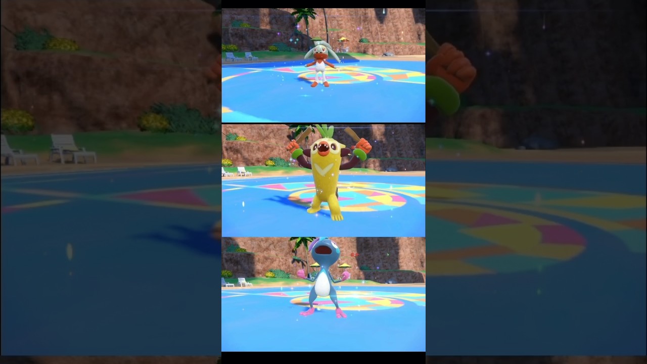 色違いエースバーン、ゴリランダー、インテレオン、ガラル御三家【ポケモンSV】 #ポケモン #ポケモンsv #pokémon #色違い ￼#short #shorts