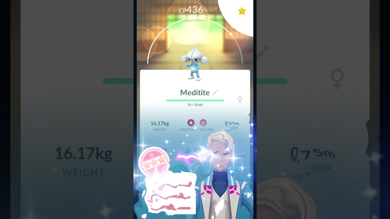 Found Meditite Hundo Catch Of The Day #pokemongo #pokemon #pokemongocommunityday
