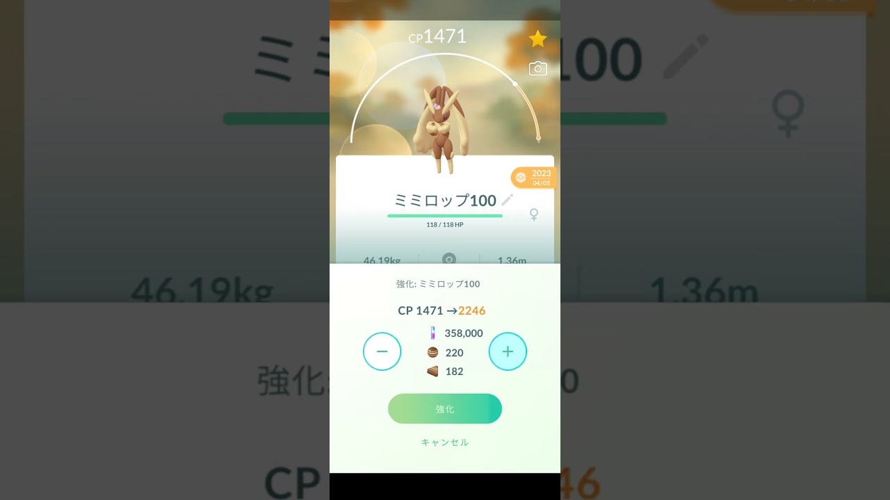 ポケモンGOミミロップを強化していくよ〜↗️