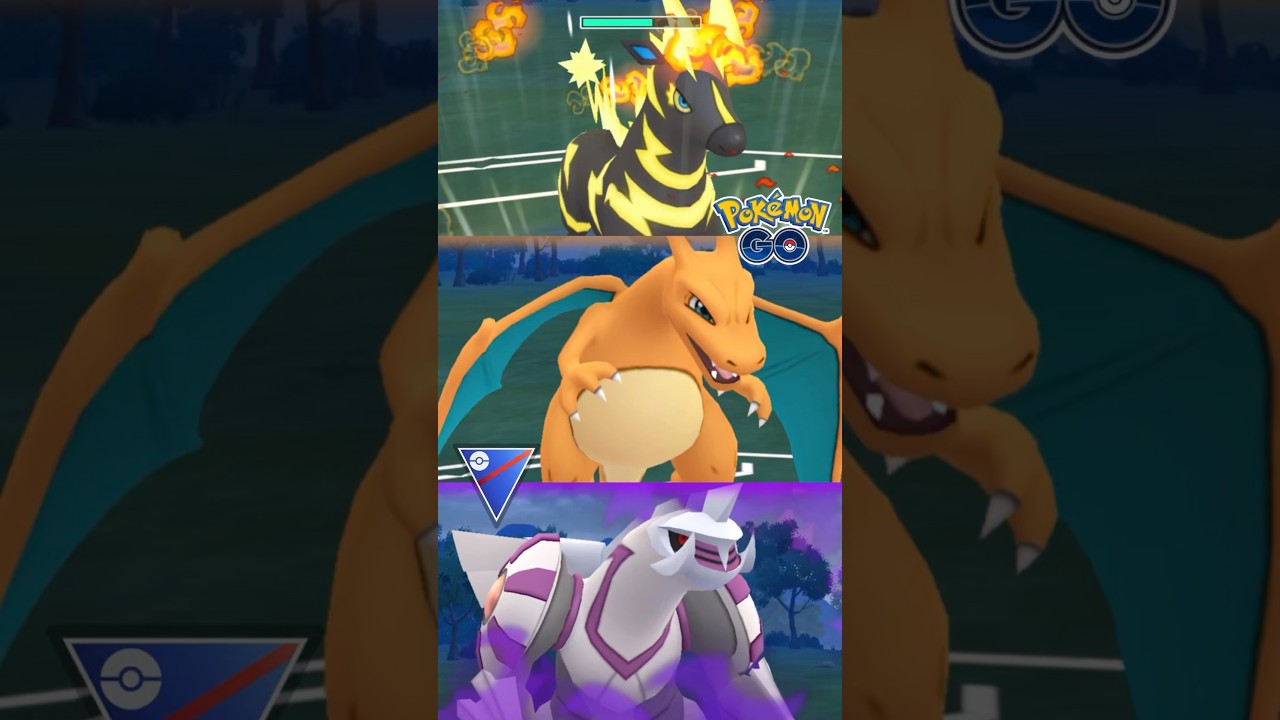 Shadow Palkia💧, Zebstrika⚡️, Charizard 🐦‍🔥 in Great League GBL PvP 💪🏼 #pokemongo #pokemon #gbl