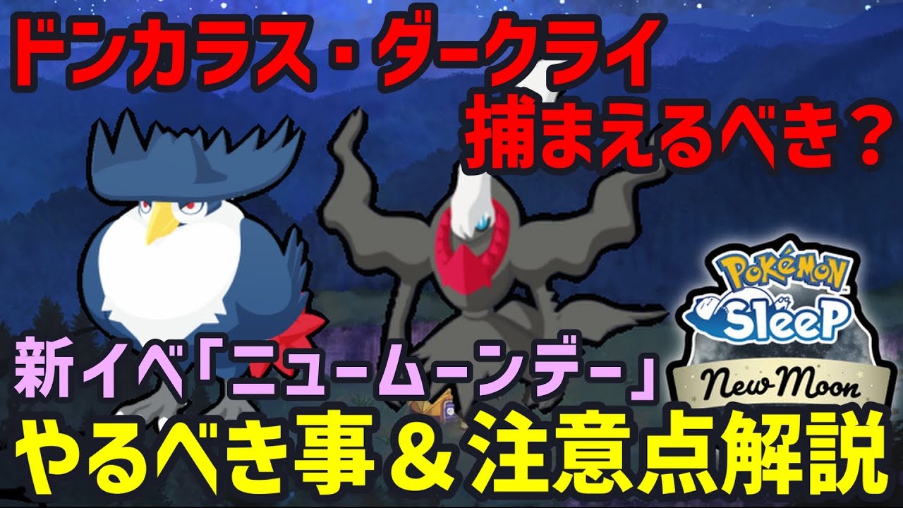 【ポケスリ】現環境でのダークライの評価やニュームーンデーのフィールド選びについて解説しました【まとめ部分切り抜き】