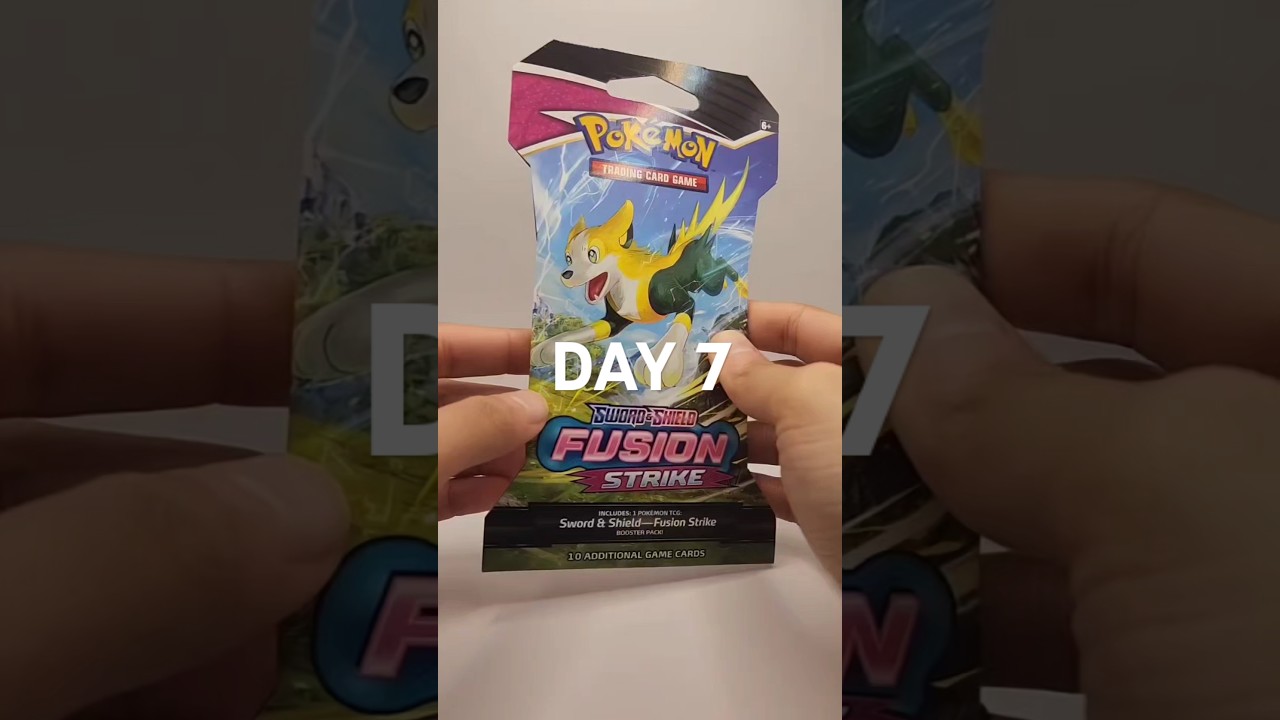 Day 7 of Opening Pokémon Cards till I pull a card worth £50 or more. #pokemoncards #fusionstrike