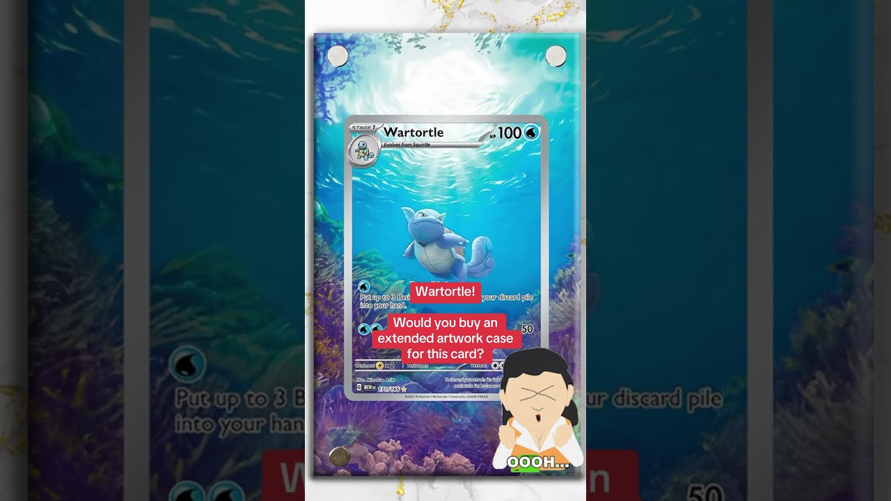 🌊Wartortle case is here! #water #pokemoncards #pokemon #extendedart #pokemondisplay
