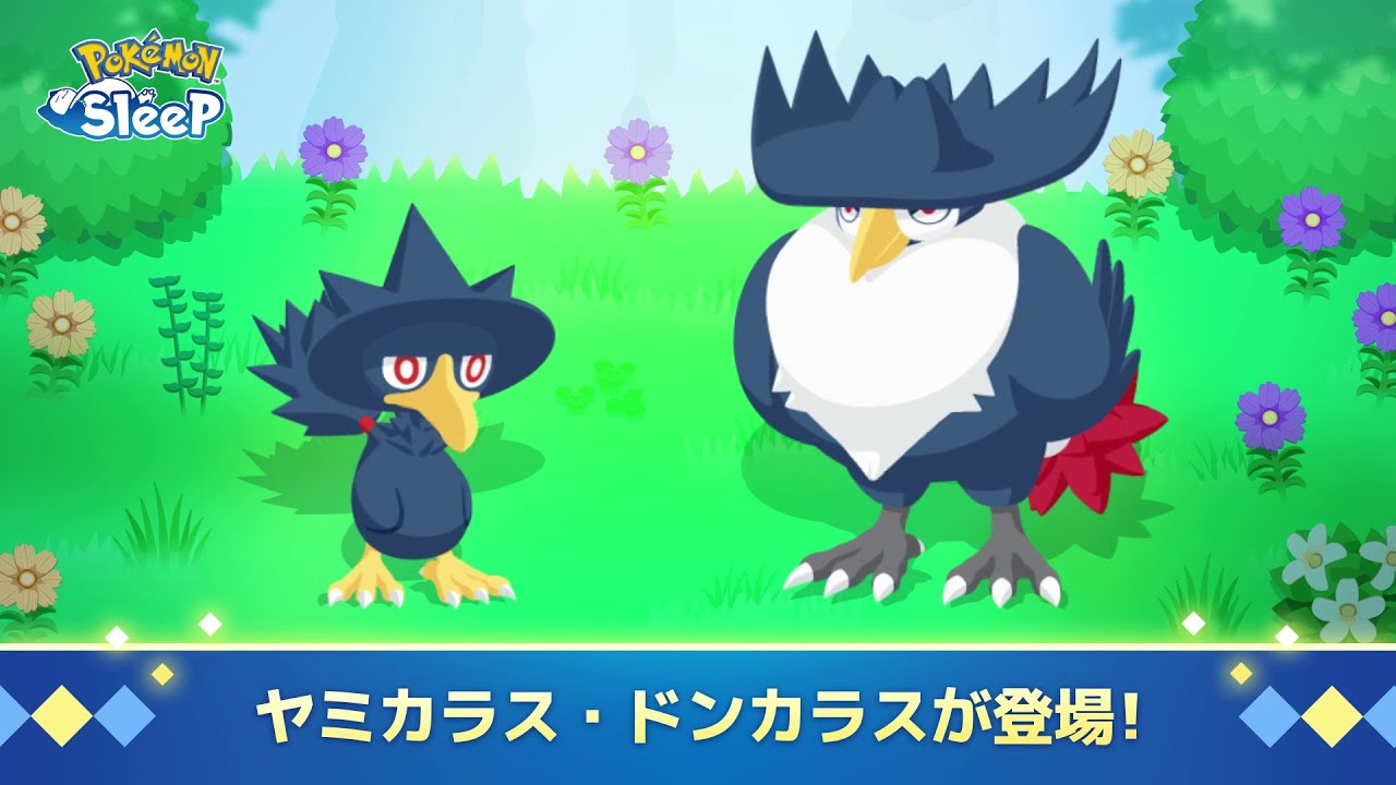 【公式】『Pokémon Sleep』にヤミカラス・ドンカラスが登場！