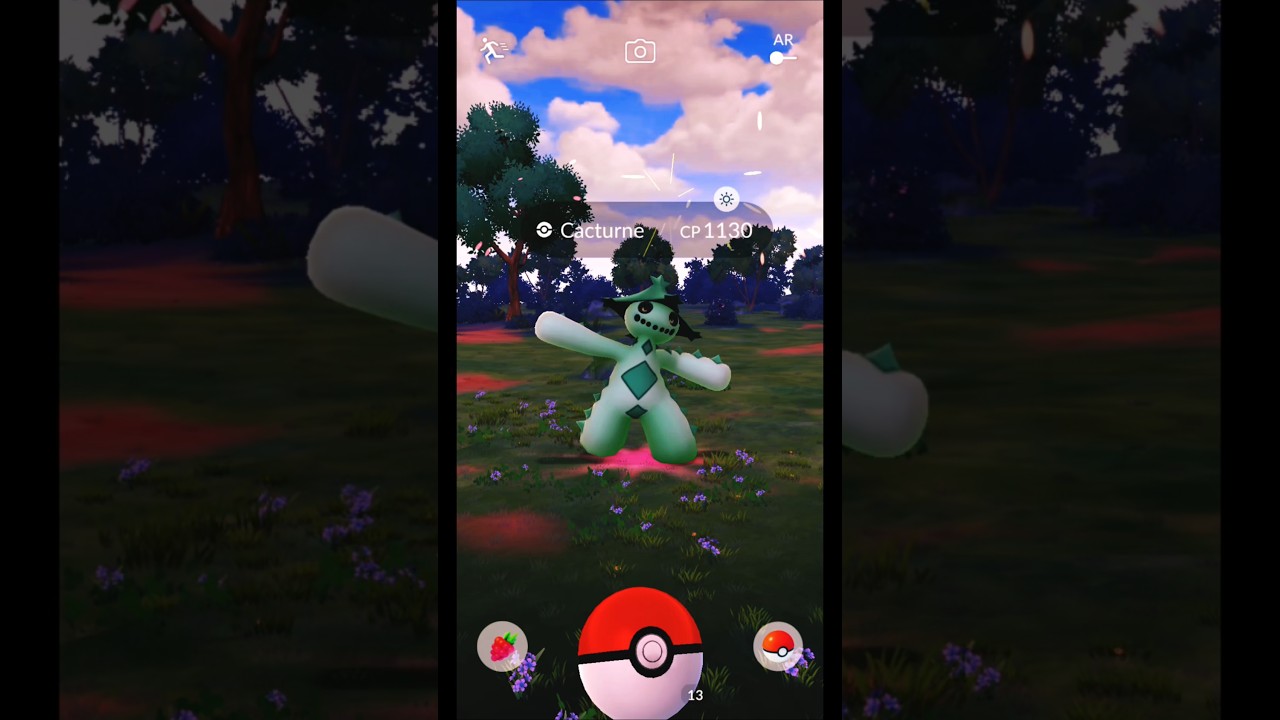 I Caught Cacturne & Excellent Throw 🎯💛 in Pokemon GO Shorts #PokémonGO