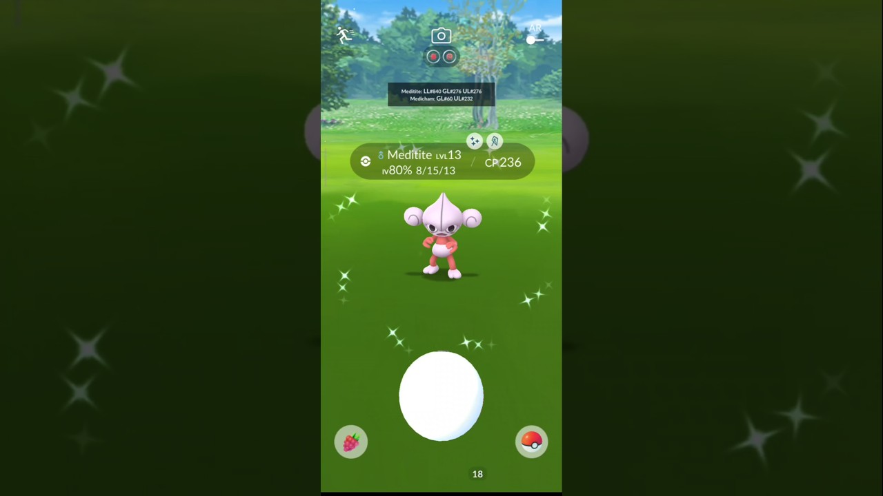 Caught a Shiny Meditite in Pokemon Go #shorts #pokemongo #shinypokemon #meditite