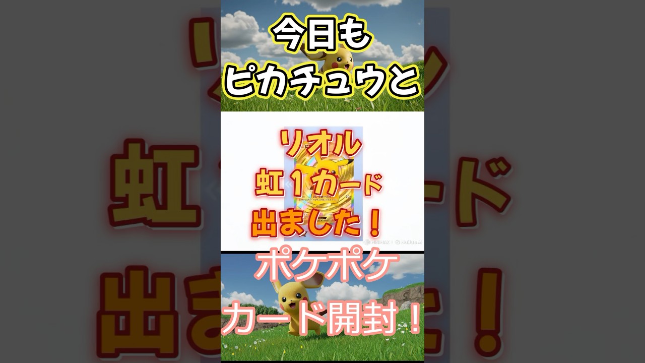 【ポケポケ】シャイニングハイ　リオル　虹１カードをゲットしました！　#shorts   #ポケモンカード  #ポケポケ　#開封動画 　#ポケットカード