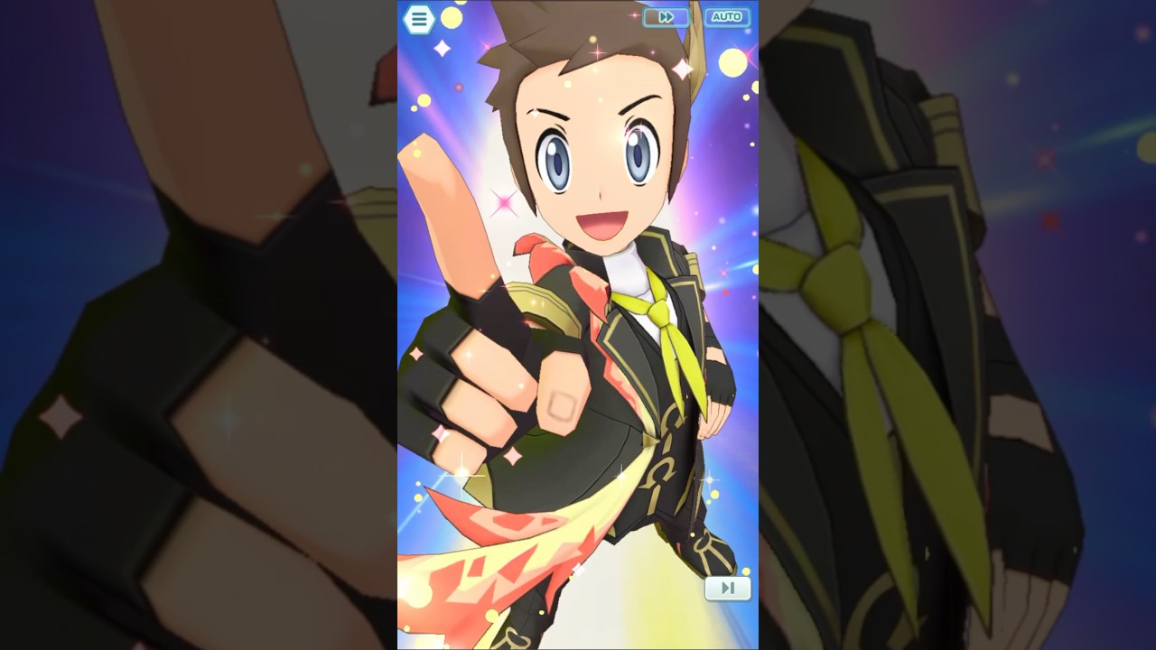 [ポケマスEX]ユウキ(チャンピオン)＆ゲンシグラードンのバディーズ技 #ポケマスex #ユウキ #ゲンシグラードン