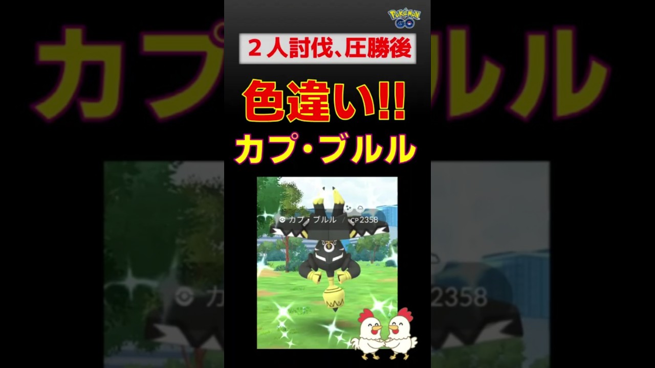【色違い！カプ・ブルル、2人討伐】 #ポケモンgo #ポケモン #レイドバトル #色違い #カプ・ブルル #ネクロズマ #ウツロイド