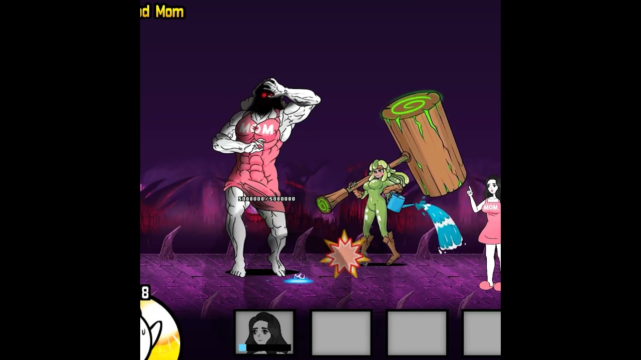 ギガゴッドママ vs ヤングママ v.2 #ショート #BCU #ファンメイド #にゃんこ大戦争 #ママ #ソマックガフィン #shorts #fanmade