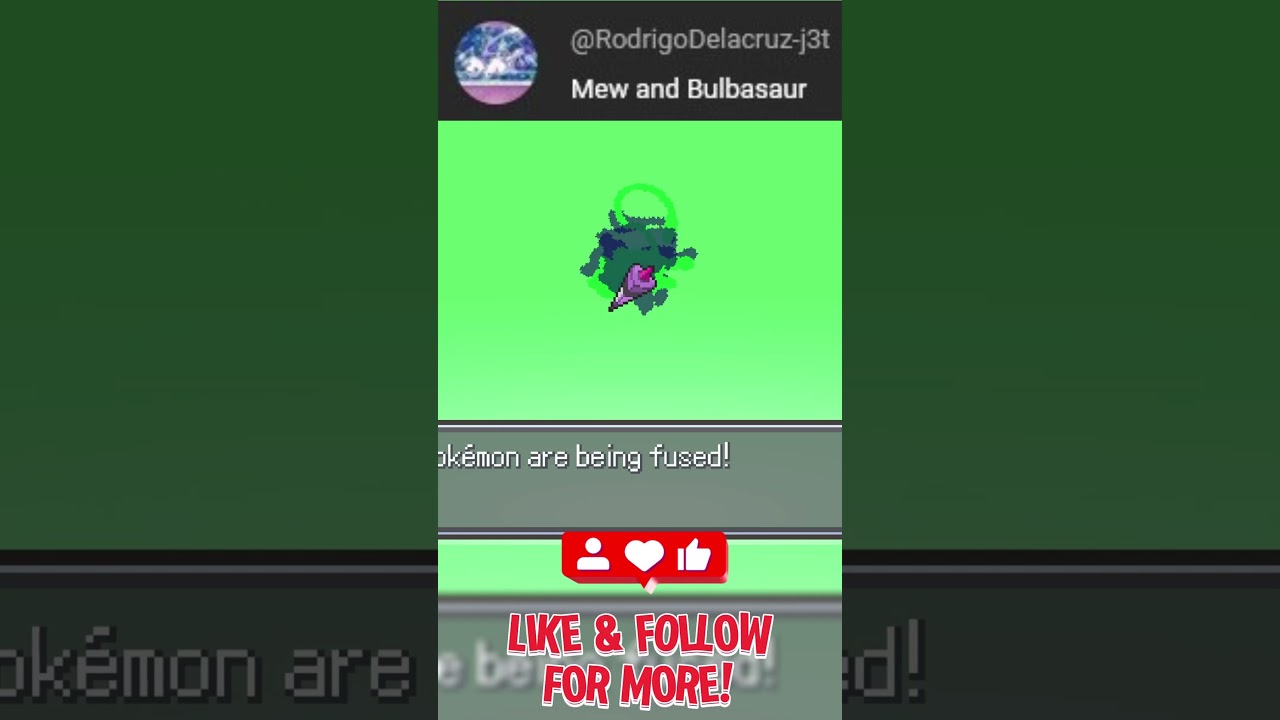 Pokemon Fusion between Mew x Bulbasaur