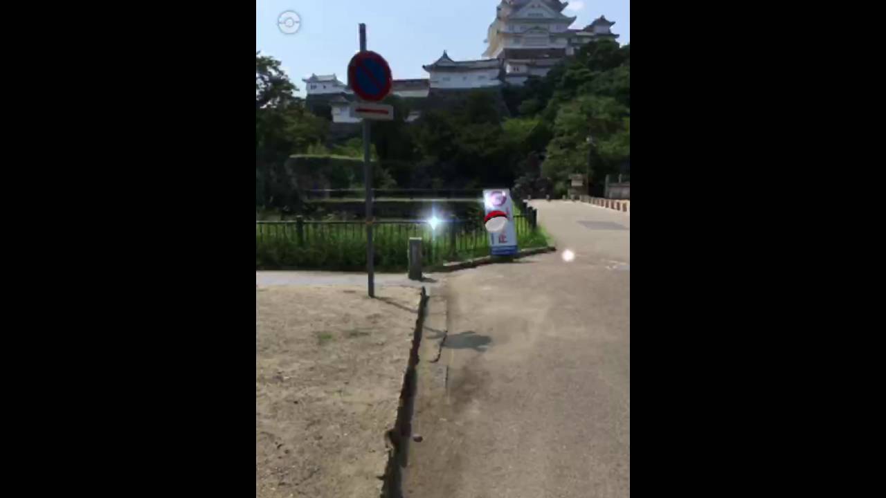 ポケモンGO  姫路城がエライ事になっています  ピジョン  ピカチュウ  ミュー  レアキャラ ？ プレミアキャラ？