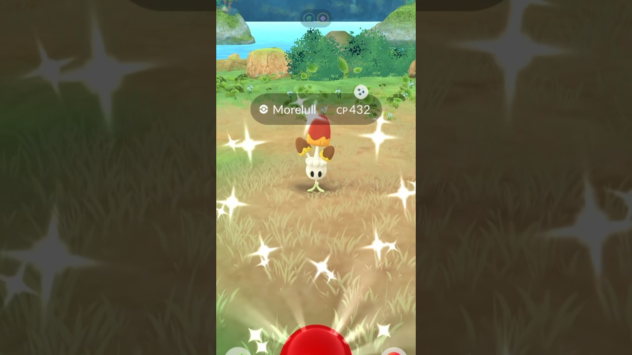 Finding Shiny Morelull 500 Attempts Later! #pokemon #pokemongo #pokémon #shorts