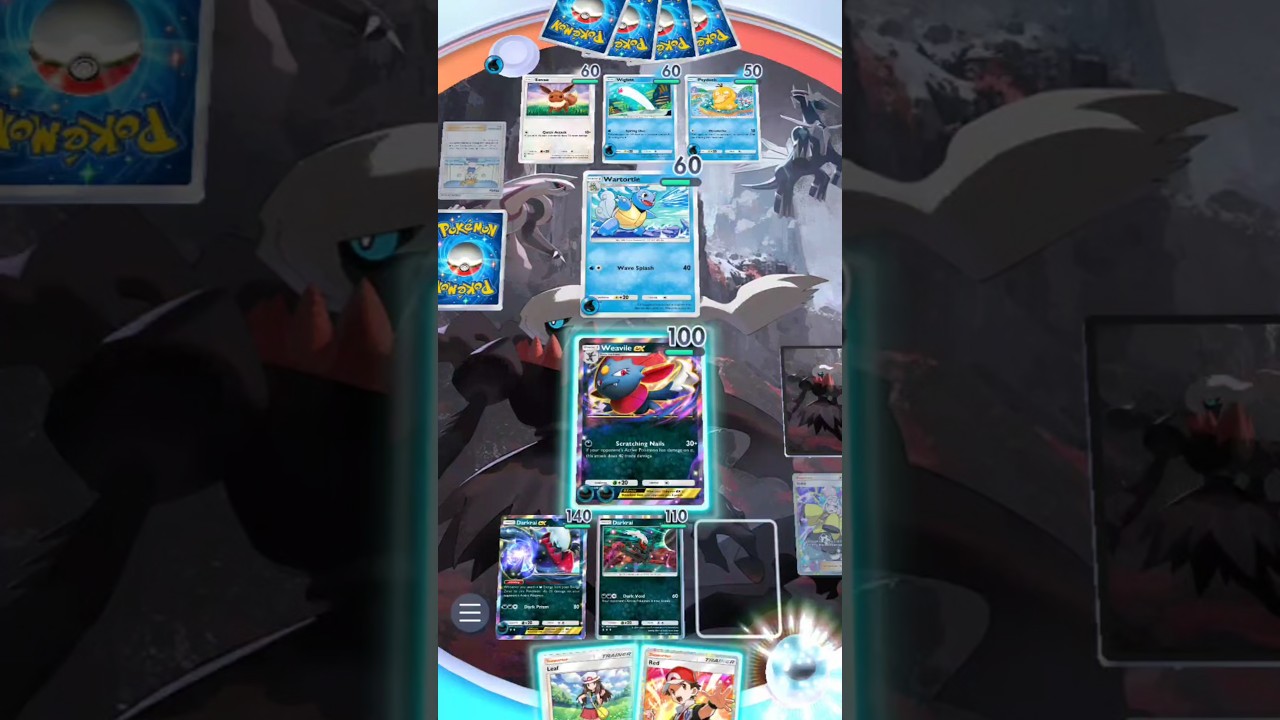 Weavile ex Vs.Wartortle! #weavile #wartortle #pokemontcgpocket #mobile #youtubeshorts #shorts
