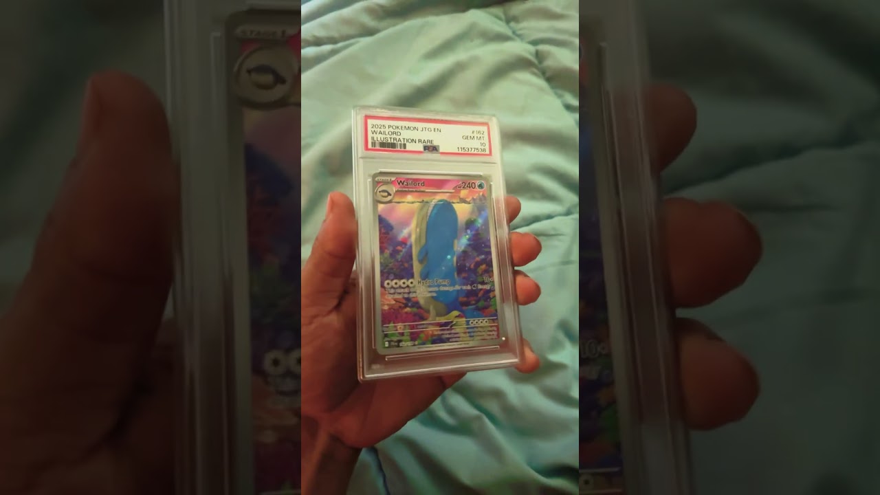 2025 Pokémon JTG EN Wailord Illustration Race Card PSA 10 #pokemontradingcards #pokemon
