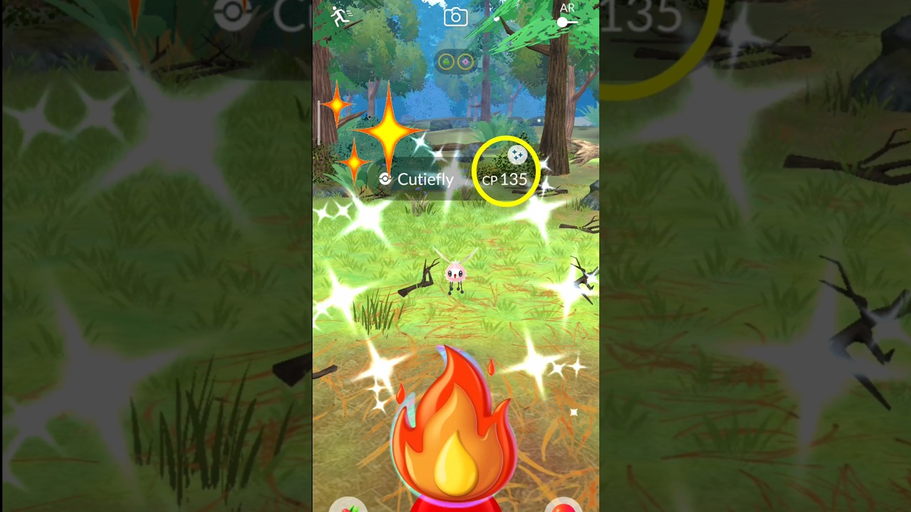 Let's Go! ✨ Shiny Cutiefly and Legendary Catch From Wild in Pokemon go #shorts #pokemongo #pokemon