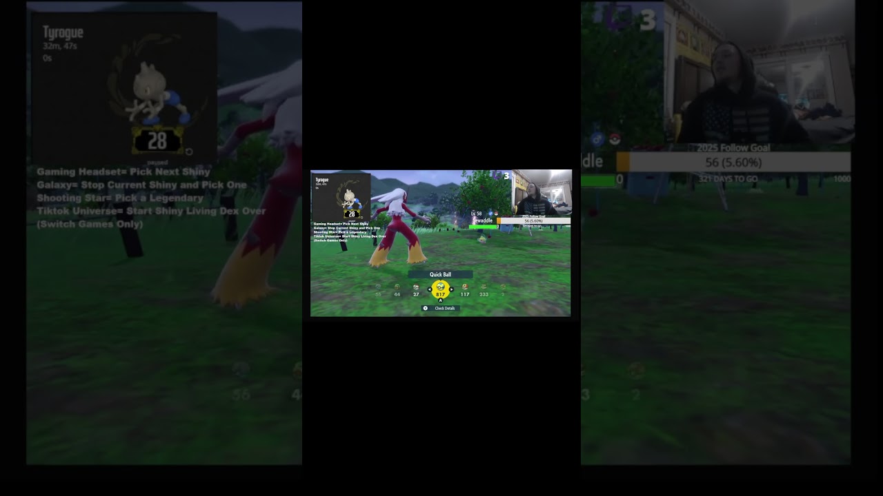 Shiny Swadloon Reaction! Shiny Living Dex 16