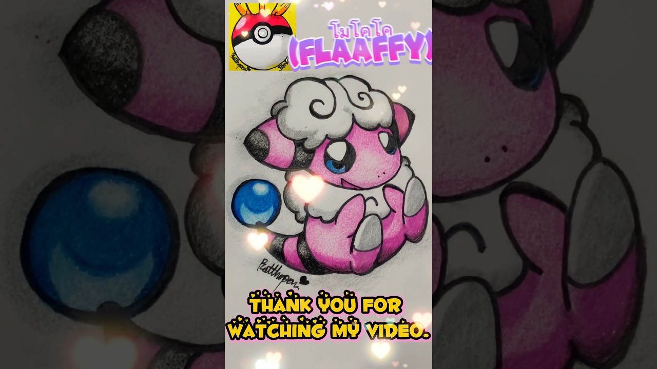 How to draw Pokemon:โมโคโค(Flaaffy)🩷🐑✨ #Pokemon #flaaffy #drawing #Tutorial #birdcartoonist #short