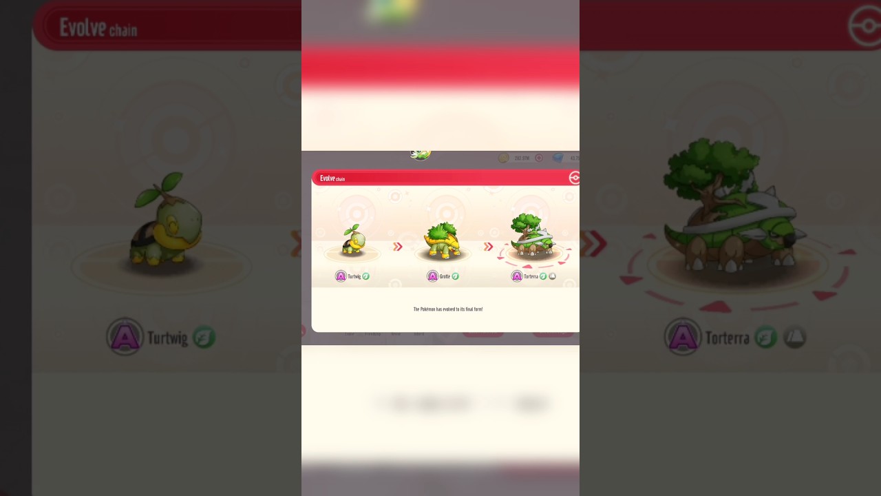 Grotle evolution #pokemon #evolution #shorts #youtubeshorts #viralvideo