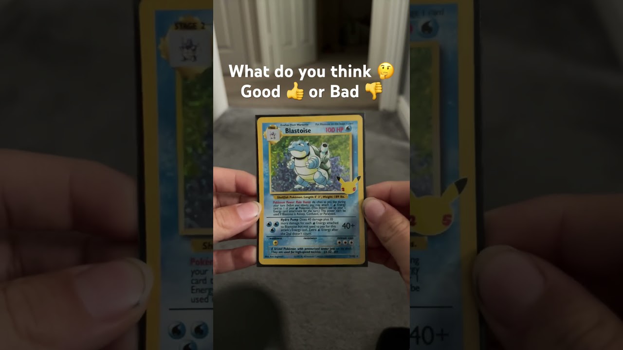 Blastoise 25 th anniversary base set #edit #trendingshorts #cards #follow #pokemon #blastoise