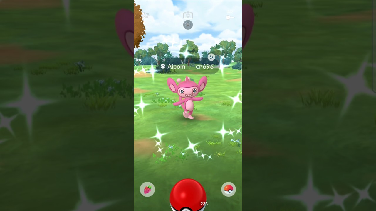 ✨️SHINY AIPOM SPARKS✨️#pokemongo #shiny #shinypokemon #shorts #nintendo