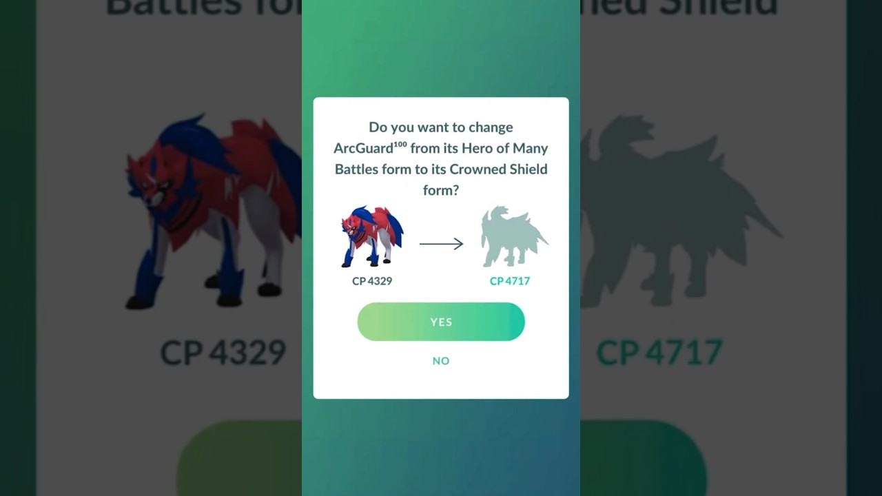 Max Zamazenta transforms into Crowned Shield Zamazenta in Pokemon Go | Pokémon Go #pokemongo #shorts
