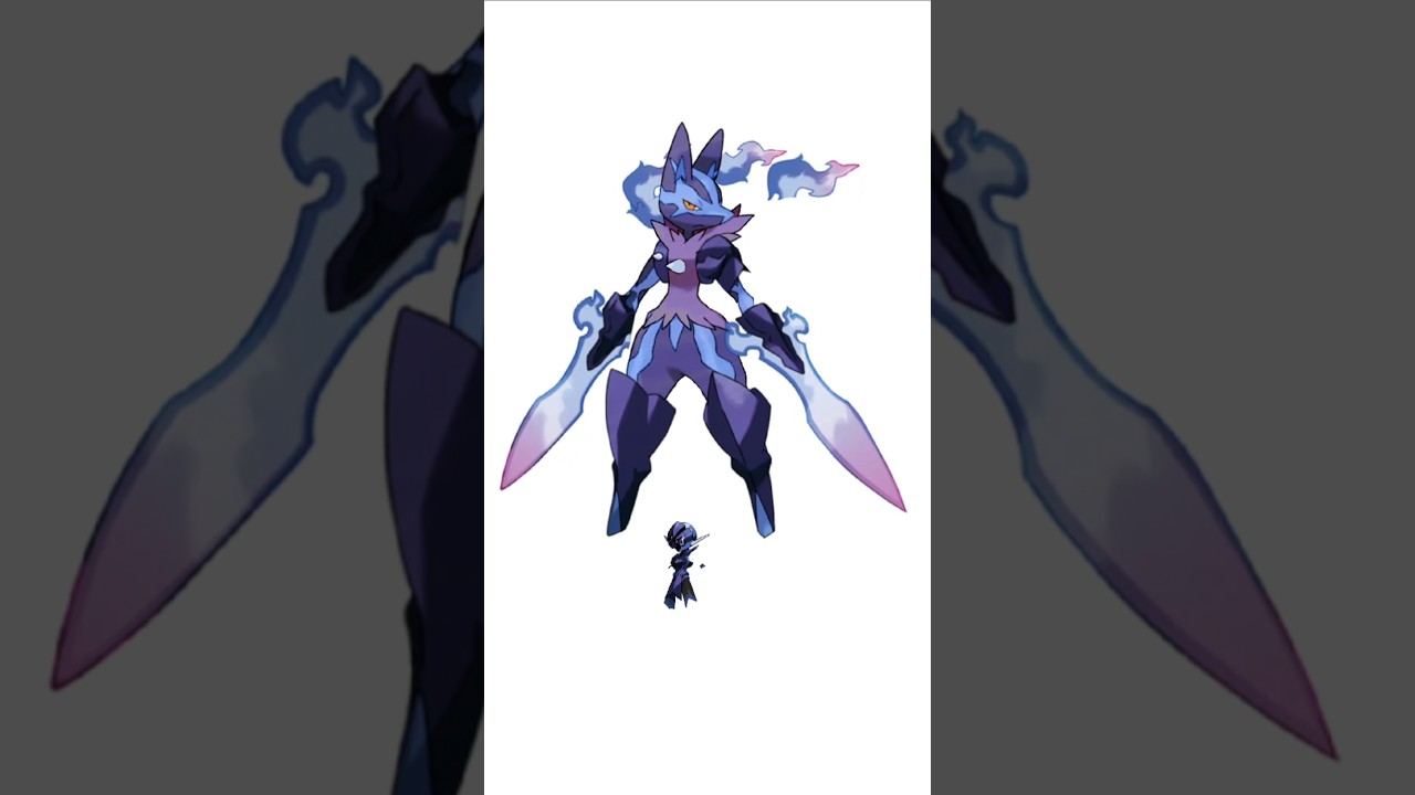 メガルカリオ＋ソウブレイズ合成。双剣闘士　#ポケモンフュージョン #改造ポケモン  #伝説のポケモン #最強ルカリオ #色違いポケモン